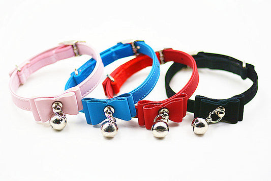 KFX-8996925 Cute Bow Tie Bell Collar for Small Dogs
