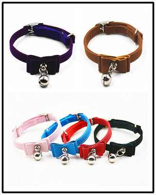 KFX-8996925 Cute Bow Tie Bell Collar for Small Dogs