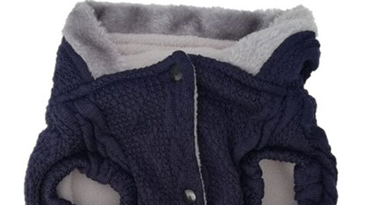 KFX-8998717 Soft and Comfortable Knitted Dog Sweater in Blue and Wine Red, Available in Multiple Sizes