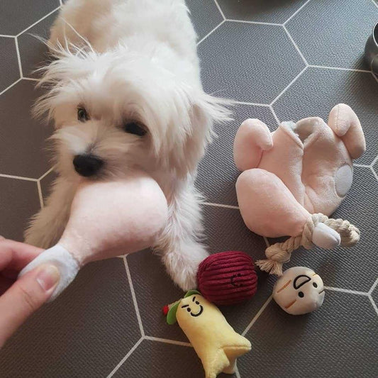 KFX-9017021 Plush Sound Toy for Dogs and Cats - Squeaky Chicken with Chewable Parts and Interactive Play Features
