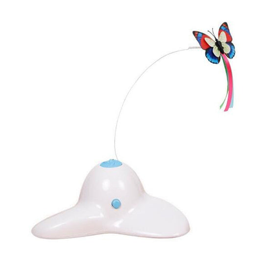 KFX-9022781 Auto-Rotating Interactive Butterfly Cat Toy - Flashing Colorful Pet Device