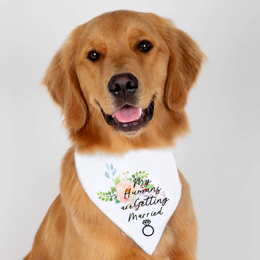 KFX-9025341 White Letter Pattern Scarf for Dogs - Polyester Neck Size 25-48CM, Suitable for All Seasons and Special Occasions