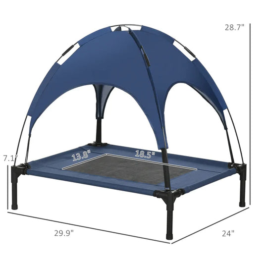 KFX-9046973 Elevated Dog Cot with Cooling Fabric for Comfort and Relaxation