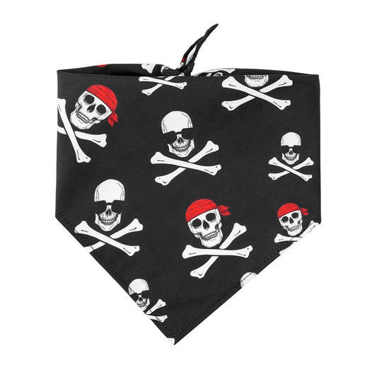 KFX-9052349 Halloween Skull Dog Slobber Towel - Polyester Triangle Scarf for Dogs
