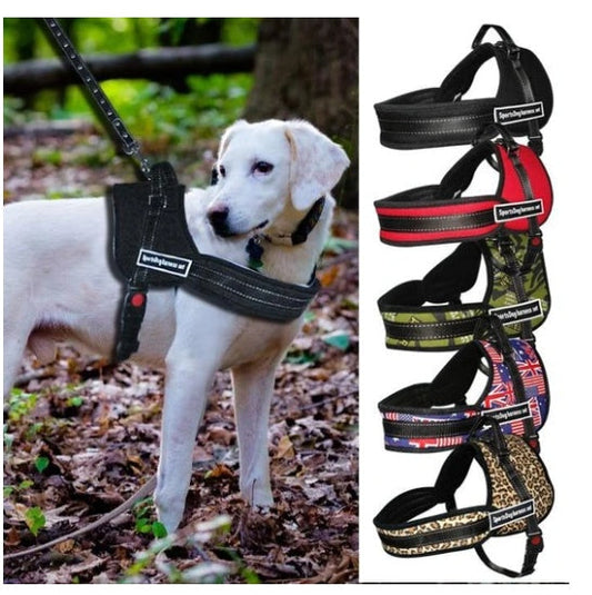 KFX-9065533 Adjustable Pet Chest Strap for Medium and Large Dogs - Red, Black, Camouflage, Golden Leopard, Rice - Sizes XS to XXL