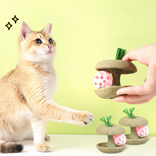 KFX-9080381 Catnip Toys for Cats with Bell - Safe and Healthy Edible Catnip for Chasing and Dental Care
