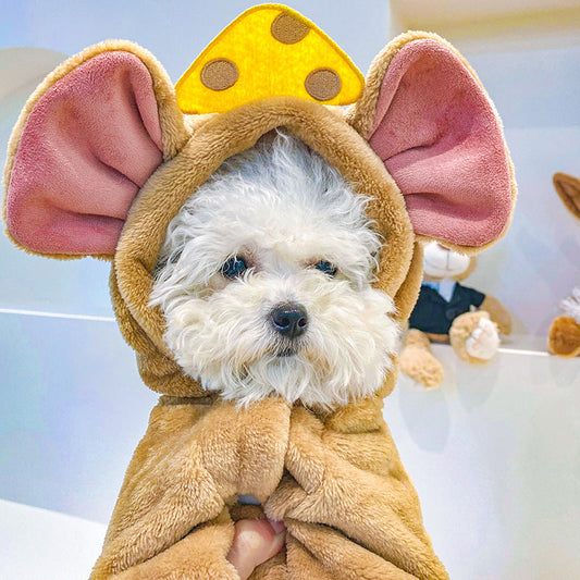 KFX-9084093 Cozy Casual Velvet Pet Clothes for Autumn and Winter - Multiple Sizes Available