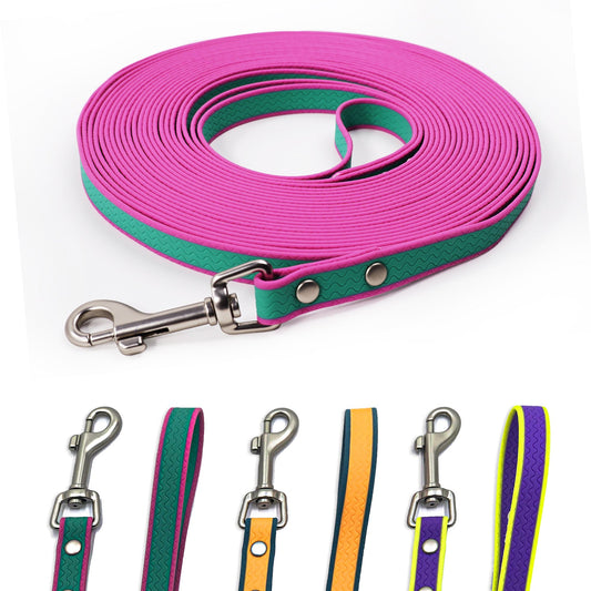 KFX-9098813 PVC Coated Two-Color Waterproof Dog Training Rope - 10FT, 20FT, 30FT Options