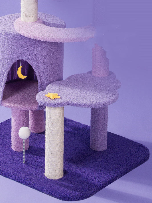 KFX-9113789 Multi-Level Cat Climbing Frame with Sisal Post and Interactive Ball