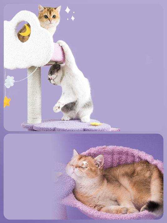 KFX-9113789 Multi-Level Cat Climbing Frame with Sisal Post and Interactive Ball