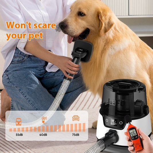 KFX-9118141 High-Power Low Noise Pet Hair Suction Cleaning and Blowing Tool with Trimmer and Brushes