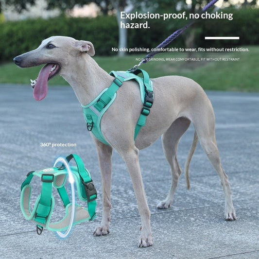 KFX-9120061 Adjustable Large Dog Chest Harness with Leash - Available in Multiple Colors