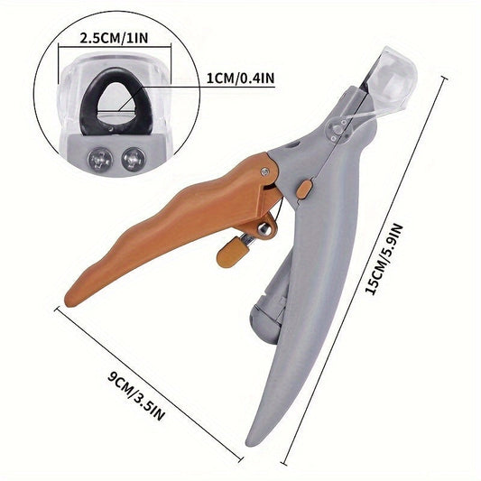 KFX-9123517 LED Pet Nail Trimmer with Magnifying Glass and Nail Catcher for Safe Dog and Cat Clipping