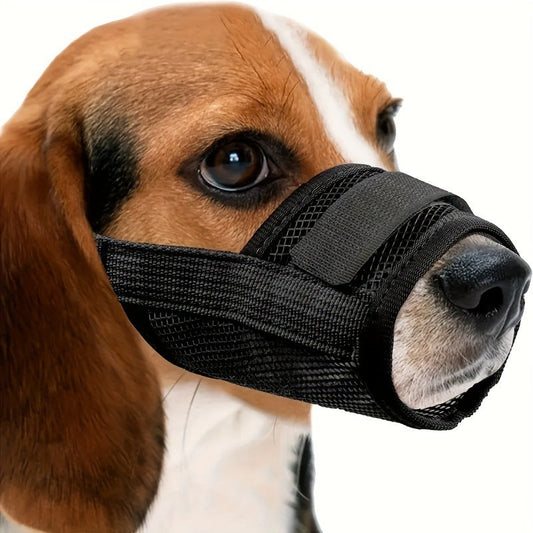 KFX-9140797 Durable Black Dog Muzzle for Anti-Biting, Anti-Barking, and Controlled Drinking