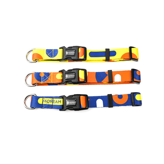 KFX-9152829 Durable High-Density Polyester Dog Collar and Leash with Comfortable Soft Design and Metal Fittings