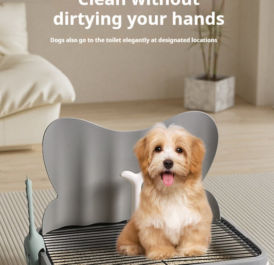 KFX-9168189 Large Easy-Clean Dog Urinal - Drawer-Type, Starry Sky Gray & Sapphire Blue, Multiple Sizes Available