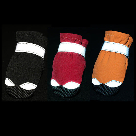 KFX-9182653 Waterproof Winter Dog Boots with Reflective Strips - Warm, Windproof, and Washable Pet Shoes