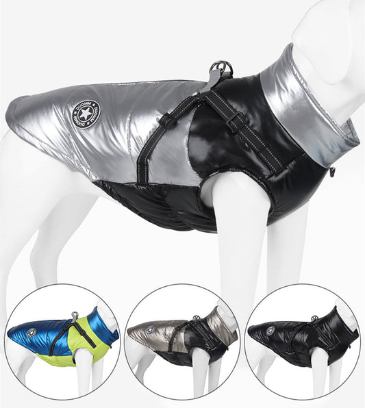 KFX-9207485 Windproof and Warm Reflective Webbing Cotton Coat for Big Dogs