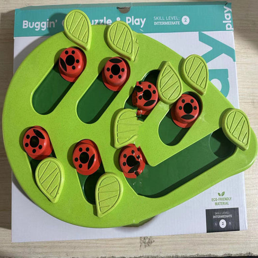 KFX-9209021 Slow Feed Cat Bowl in Green - BPA-Free PP Material Pet Tableware