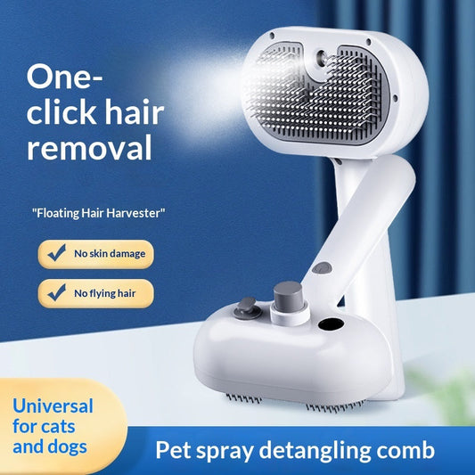 KFX-9220157 Pet Spray Comb Grooming Tool for Efficient Cleaning and Massaging of Pet Fur