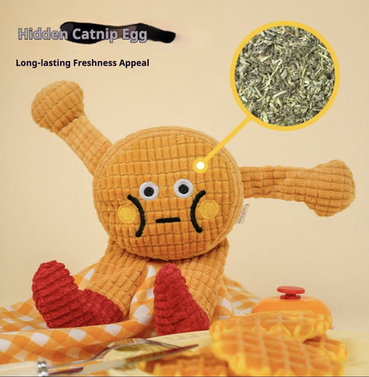 KFX-9223997 Squeaky Catnip Toy for Cats and Dogs, Ideal for Chewing and Dental Care