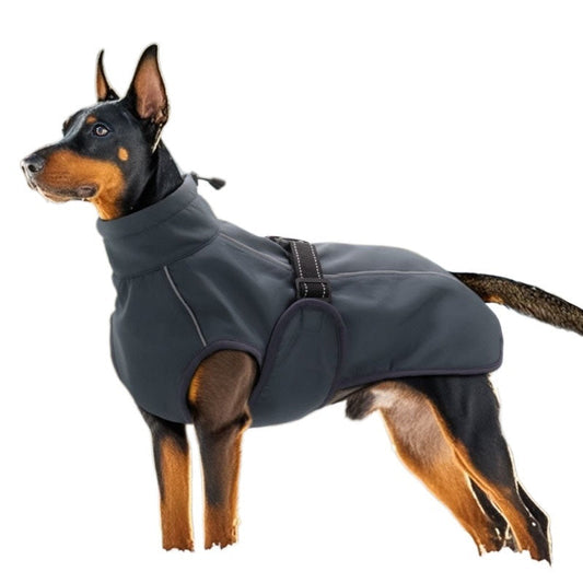 KFX-9229757 Bright Orange and Black Thick Winter Vest for Pets - Coral Fleece, Multiple Sizes Available