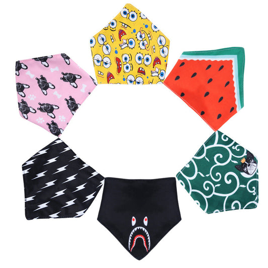 KFX-9254717 Adjustable Triangle Scarf Bib for Small Dogs - Soft and Comfortable Fabric