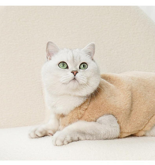 KFX-9274173 Thickened Fleece-Lined Plush Pet Vest for Dogs and Cats - Cold-Proof and Lint-Proof Clothing