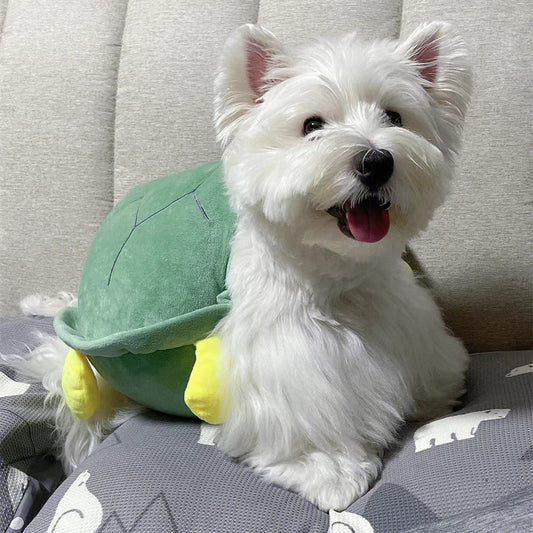 KFX-9284669 Turtle Shell Pet Costume for Small Dogs - Natural Cotton Velvet - Size 20cm