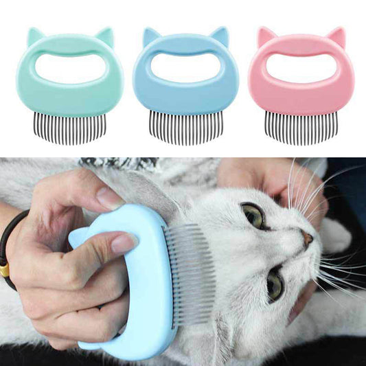 KFX-9285693 Gentle Pet Hair Removal and Massaging Shell Comb for Cats and Dogs