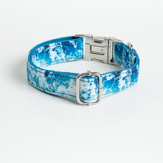 KFX-9303357 Marine Pet Dog Collar - Durable Polyester, Adjustable Length Options