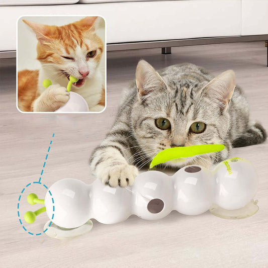 KFX-9333437 Automatic Interactive Cat Toy with Tail Motion and Suction Cup Attachment
