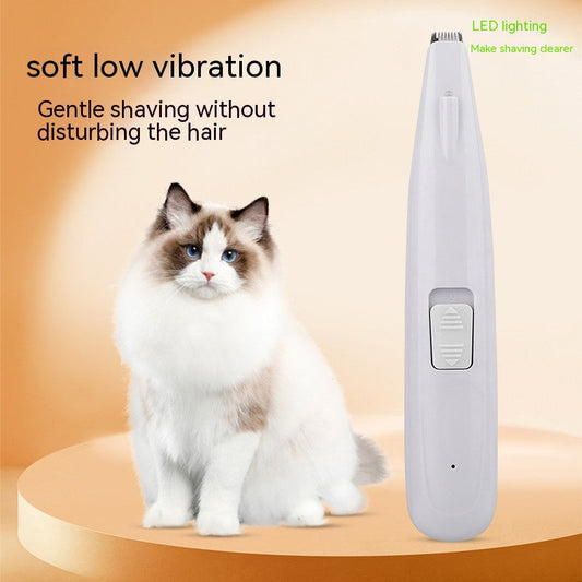 KFX-9345469 Pet Hair Clipper for Cats and Dogs - Rechargeable Electric Shaver, ABS Plastic, 6.5W Power