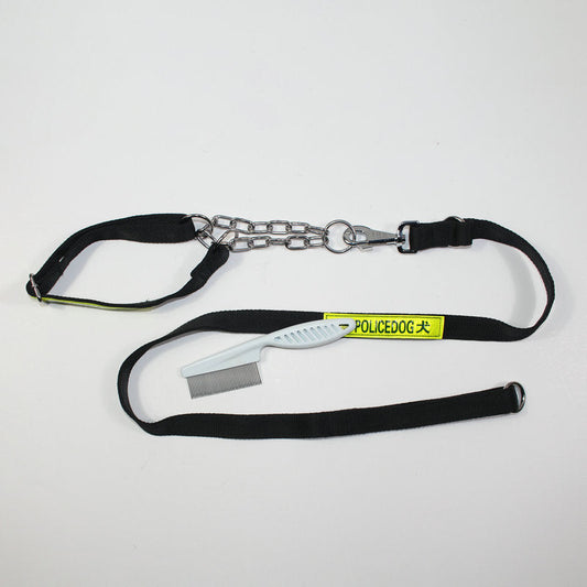 KFX-9360957 Reflective Dog Traction Rope for Large Dogs - Durable PP Material, Black and Green