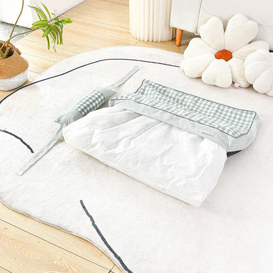 KFX-9368765 Cozy Removable Dog Bed for Autumn and Winter, Thickened Cat and Dog Sleeping Mat, Washable and Comfortable