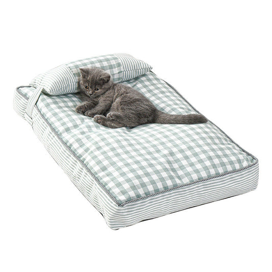 KFX-9368765 Cozy Removable Dog Bed for Autumn and Winter, Thickened Cat and Dog Sleeping Mat, Washable and Comfortable