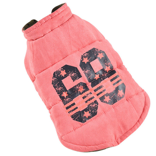 KFX-9369277 Double-Sided Stars Vest for Dogs – Casual Autumn & Winter Comfort in Blue, Red, and Yellow
