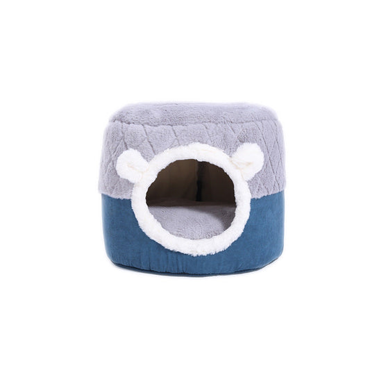 KFX-9388221 Quilted Dual-Purpose Warm Cat Nest for Kittens - Polyester - Size S & M Available
