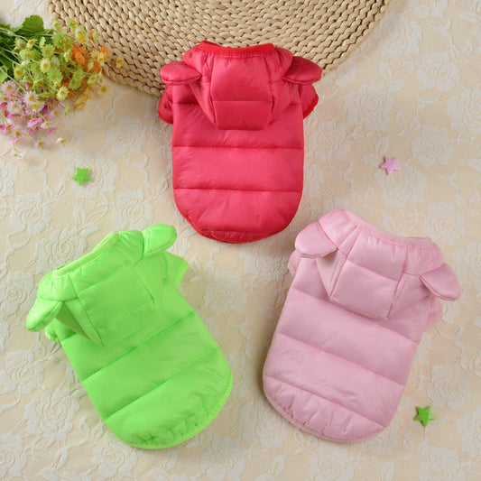 KFX-9388733 Stylish Down Cotton Jacket for Small Dogs in Multiple Colors and Sizes