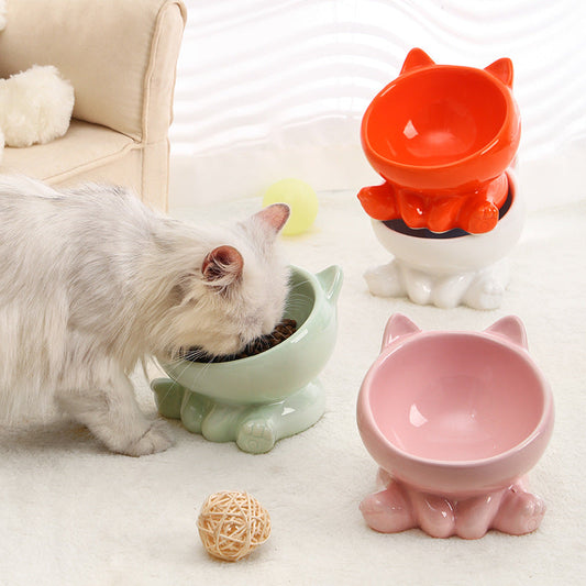KFX-9394109 Ceramic Pet Bowl for Cats and Dogs - Stylish and Durable Design in Various Colors