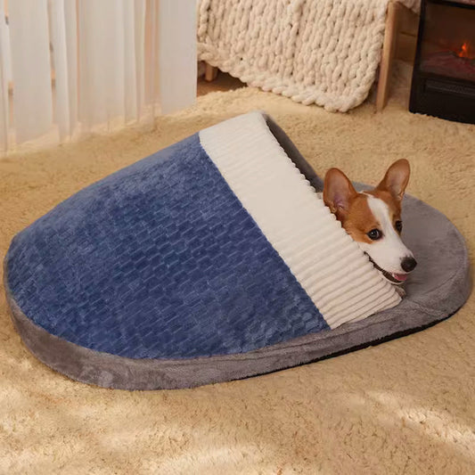 KFX-9395389 Cozy Dog Nest Sleeping Bag for Small to Medium Dogs - Warm, Removable, and Washable