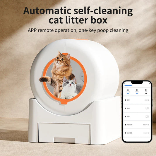 KFX-940307 Self-Cleaning Smart Cat Litter Box with Easy Clean Feature and Odor Control