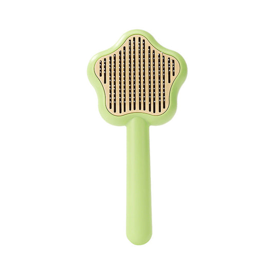 KFX-9412669 Self-Cleaning Cat Comb with Stainless Steel Needles - Pet Grooming Tool (20*9.5*2.5cm, 300g)