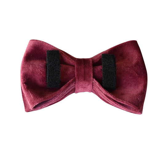 KFX-9428669 Velvet Dog Collar with Bow Knot - Adjustable Leash Set for All Breeds