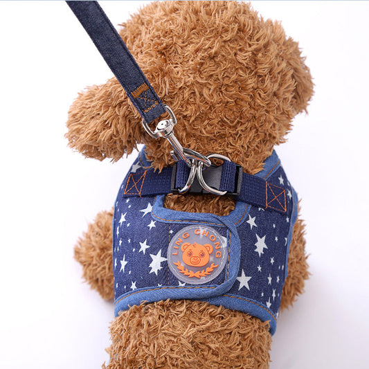 KFX-9452989 Dog Trail Vest with Protective Chest Strap - Adjustable, Durable, Available in Various Stylish Patterns and Sizes S-XL