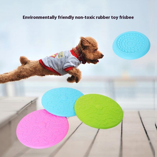 KFX-9454525 Small and Large Rubber Frisbees for Dogs - Multiple Colors Available