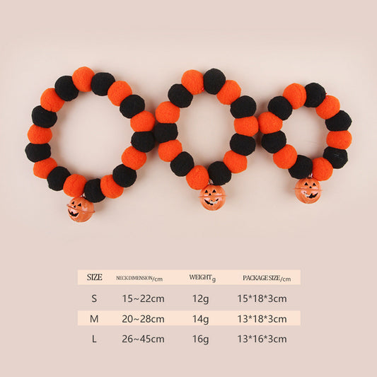 KFX-9462717 Naughty Pumpkin Cat Collar for Halloween – Fun & Spooky Pet Accessory