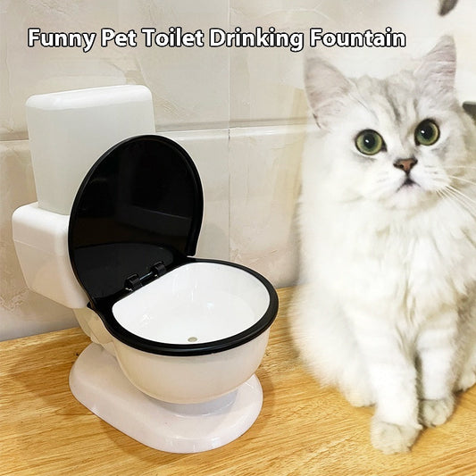KFX-9474237 Automatic Flowing Cat Water Fountain in White - Plug-Free Design