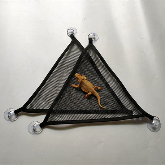 KFX-9481533 Black Mesh Reptile Hammock for Pets - Durable Plastic Design