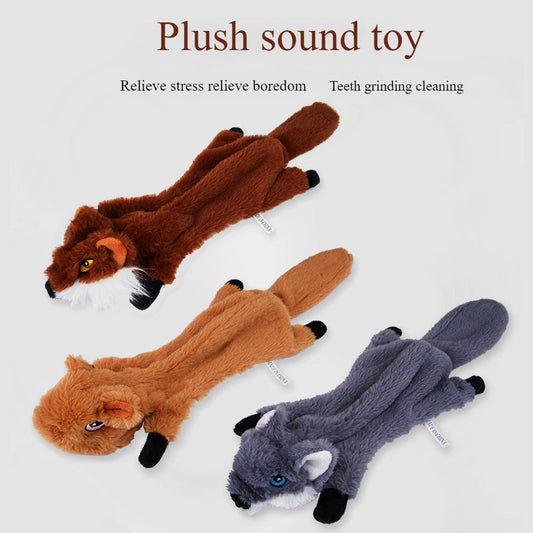 KFX-9495485 Plush Bite-Resistant Toys for Dogs – Fox, Squirrel, and Wolf Designs